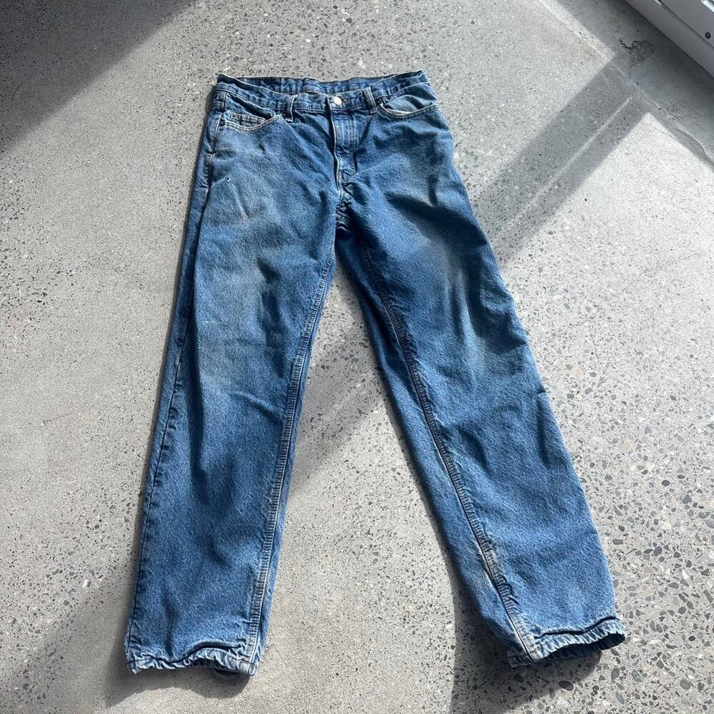 Full Blue Men’s 32x32 Vintage Denim Jeans Classic Straight Leg Lined Flannel